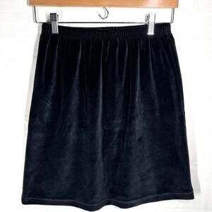 Vintage J. JILL Velvet Mini Skirt Size S Goth Whimsigoth Coquette Holiday Winter